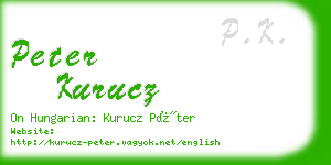 peter kurucz business card